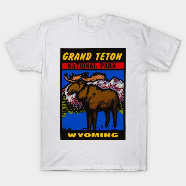 Vintage Grand Tetons Decal T-Shirt by zsonn